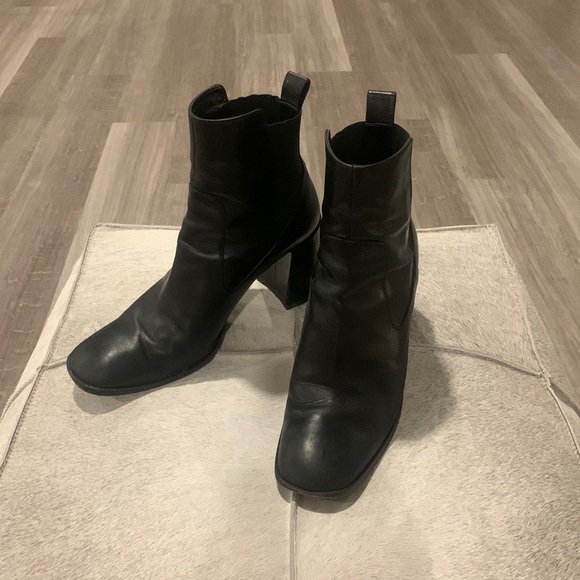 Leather Heel Boots - Picture 1 of 3